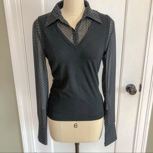 INC Collared Sweater Top